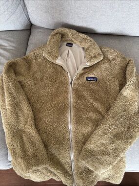 Patagonia Tan Fleece Zip-Up Jacket